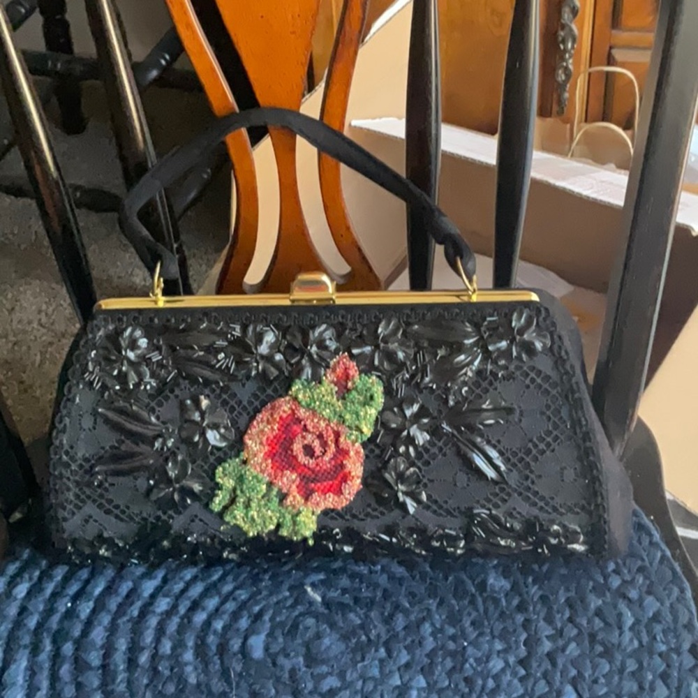 Vintage Hand Decorated Handbag by Caron, Inc. of Houston